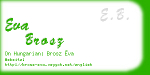 eva brosz business card